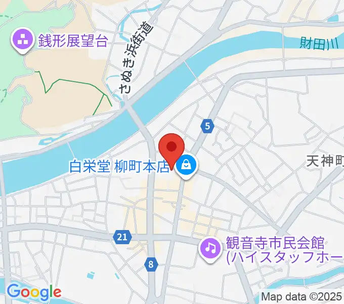 オオサカヤ 観音寺本店の地図