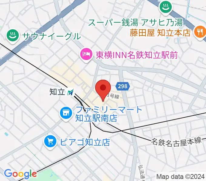 ピアノ百貨知立店の地図