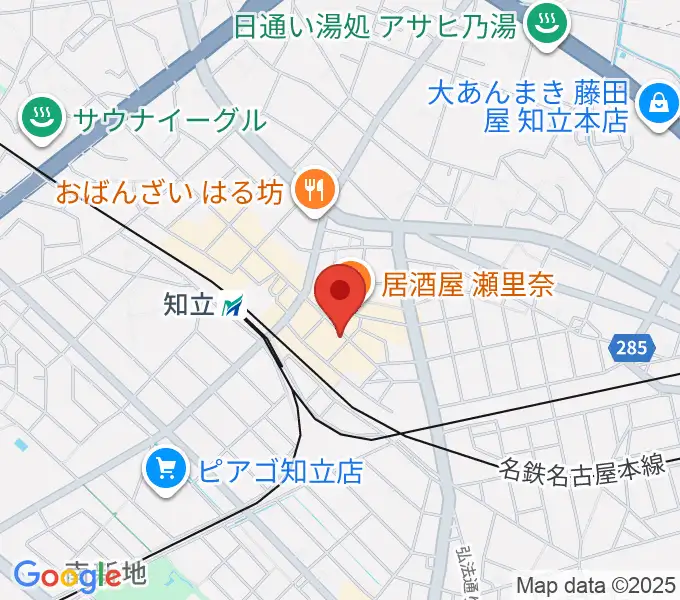 ピアノ百貨知立店の地図