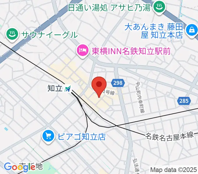 ピアノ百貨知立店の地図