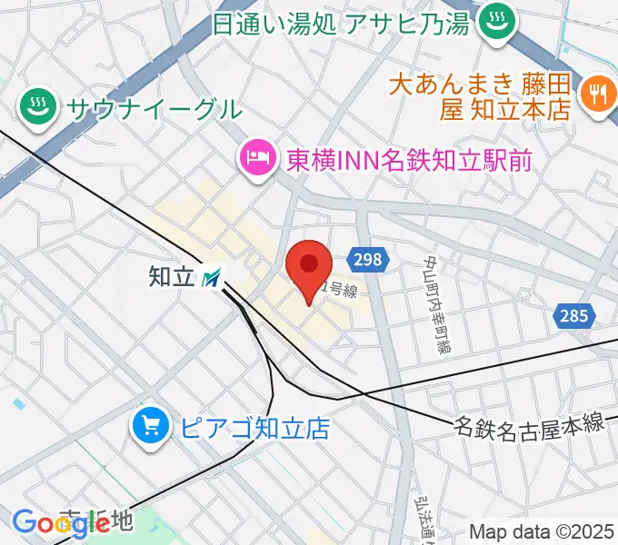 ピアノ百貨知立店の地図