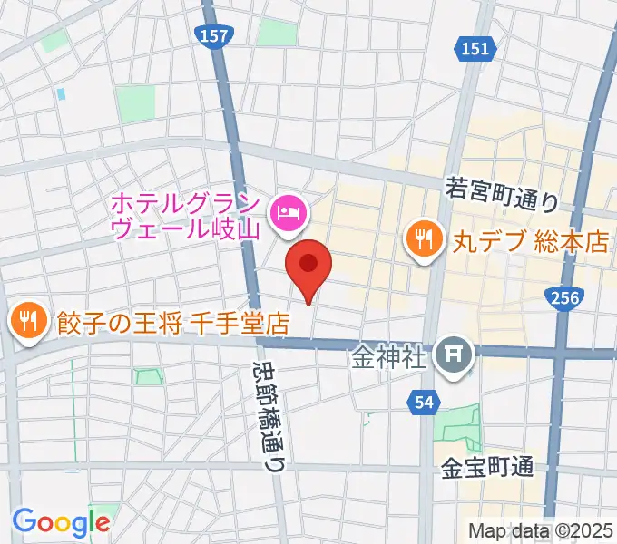 ピアノ百貨 岐阜店の地図