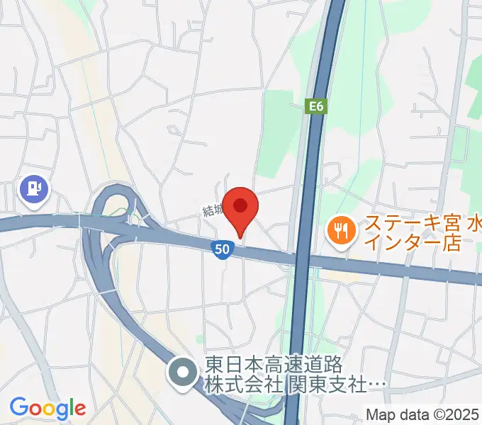 ピアノハウス水戸の地図