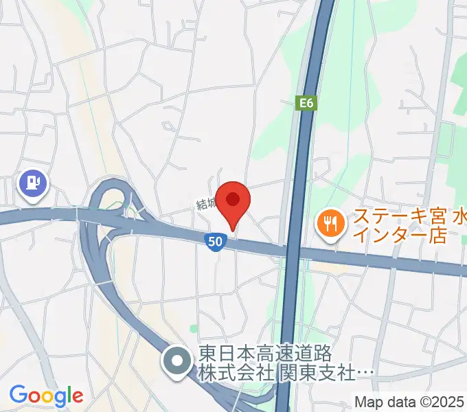 ピアノハウス水戸の地図