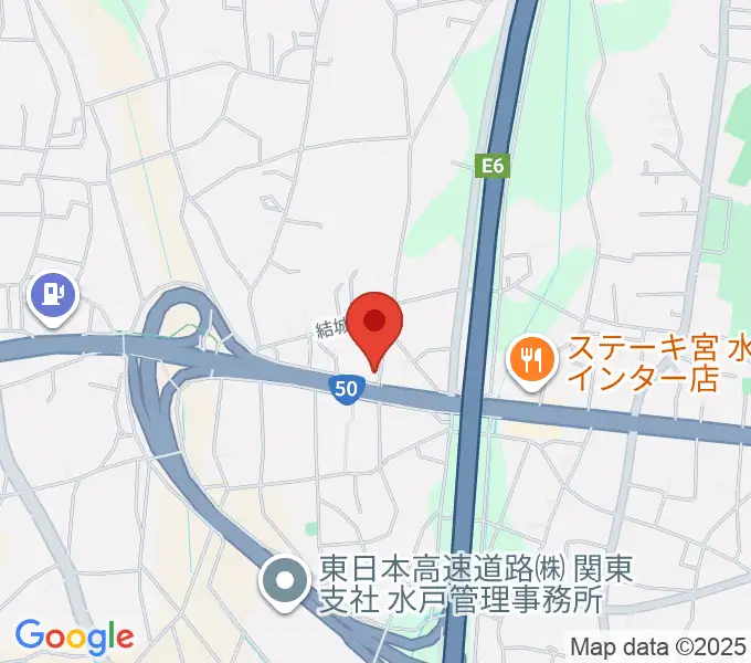 ピアノハウス水戸の地図