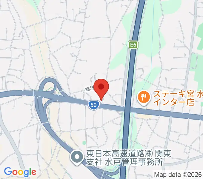 ピアノハウス水戸の地図