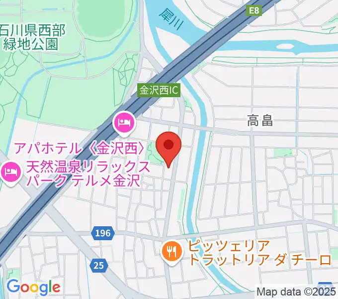 ピアノ工房カナザワの地図