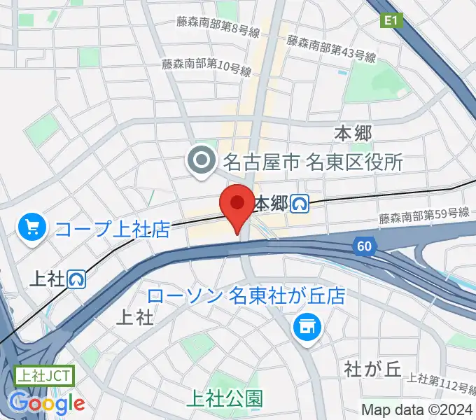 ピアノ百貨名古屋店の地図