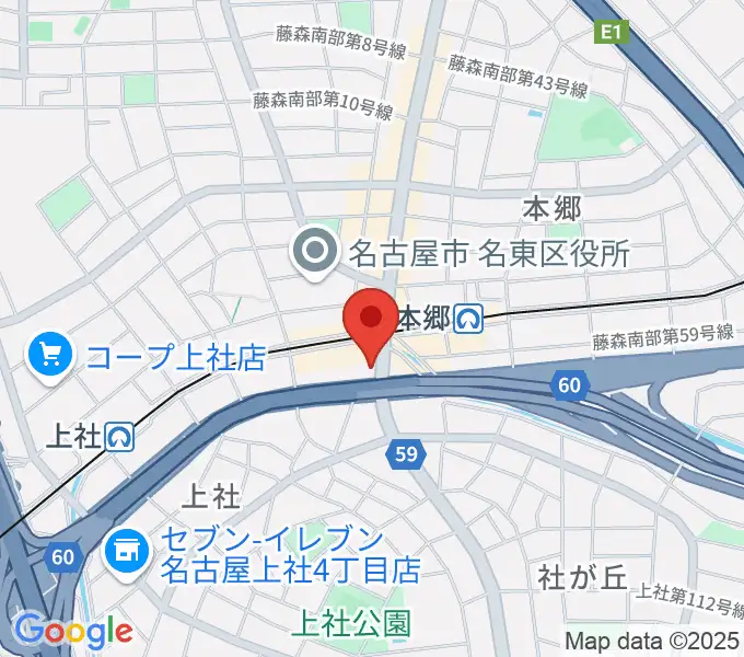 ピアノ百貨名古屋店の地図