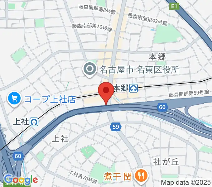 ピアノ百貨 名古屋店の地図