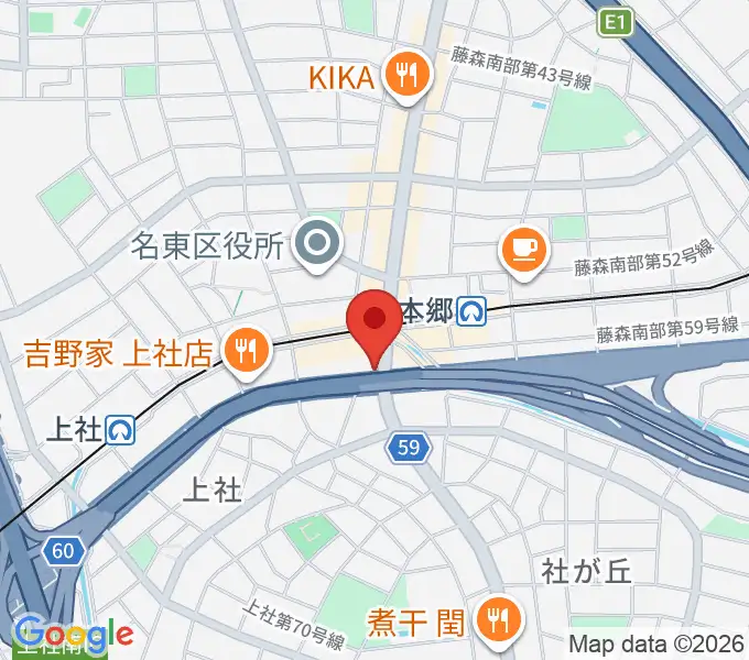 ピアノ百貨 名古屋店の地図