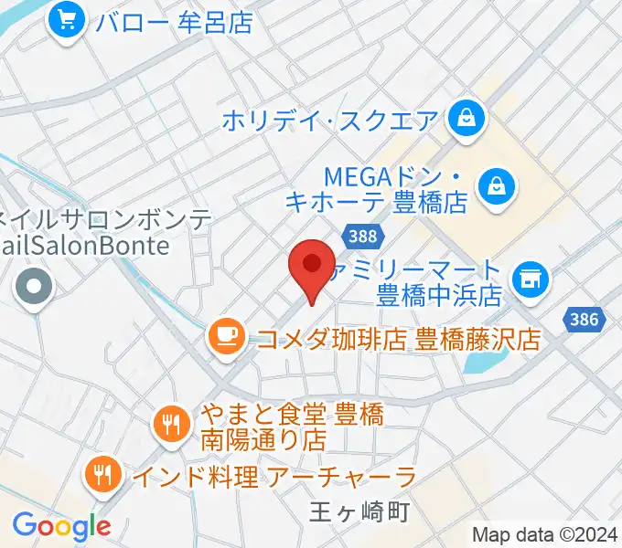 ピアノ百貨 豊橋店の地図