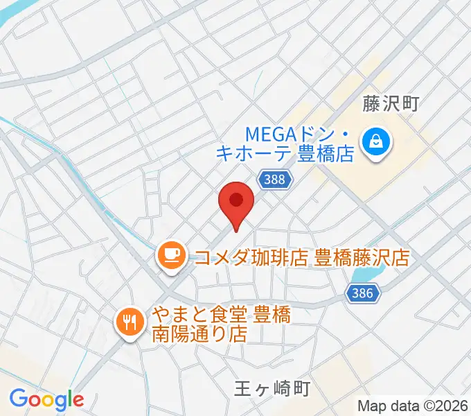 ピアノ百貨 豊橋店の地図