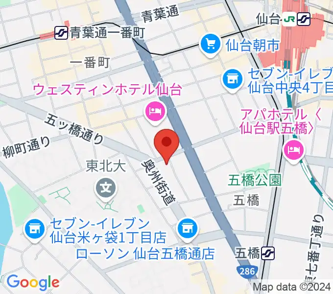 ピアノテック仙台の地図