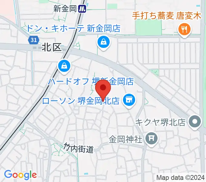 TSCカスタムショップの地図