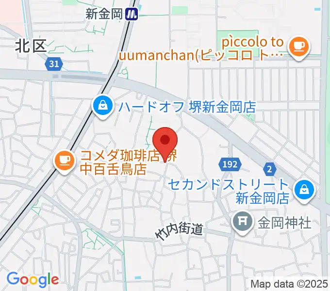 TSCカスタムショップの地図