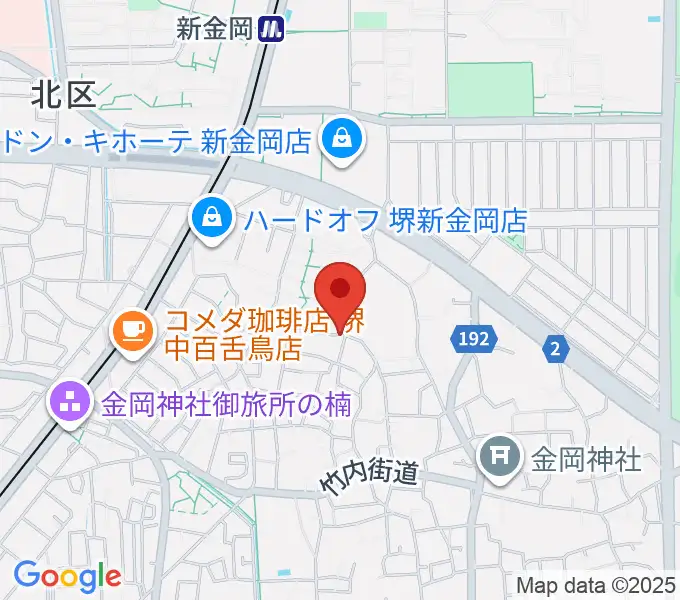 TSCカスタムショップの地図