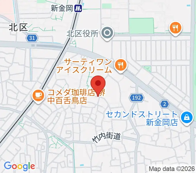 TSCカスタムショップの地図