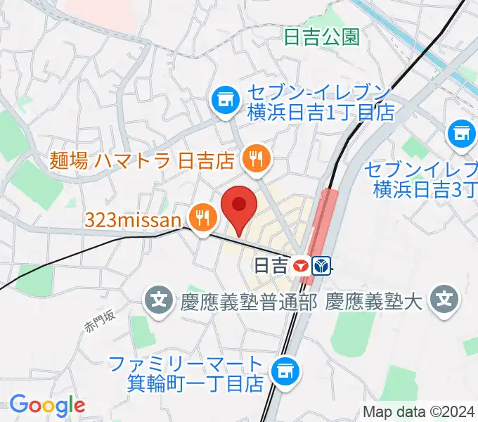 山響楽器店 日吉店の地図