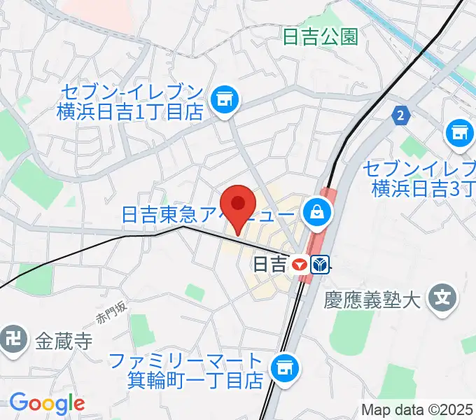 山響楽器店 日吉店の地図