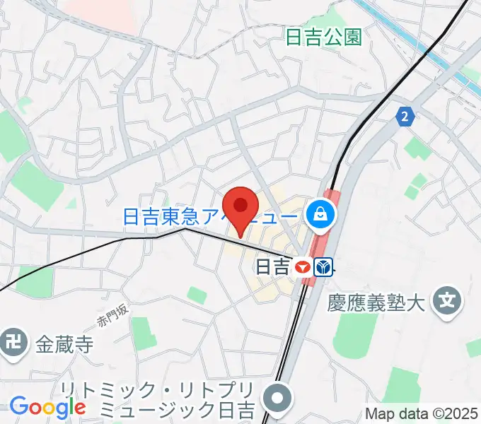 山響楽器店 日吉店の地図