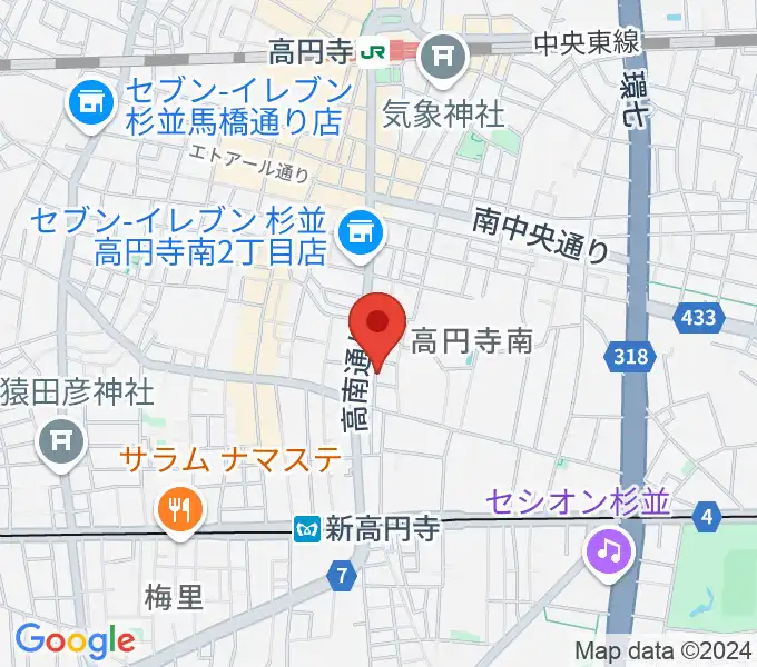 佐々木ヴァイオリン製作工房の地図