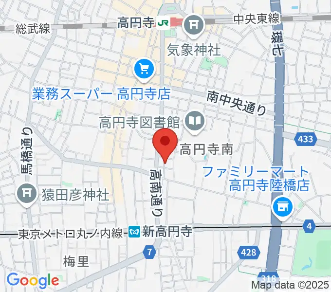 佐々木ヴァイオリン製作工房の地図