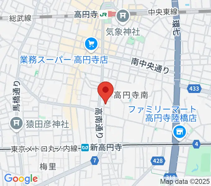 佐々木ヴァイオリン製作工房の地図