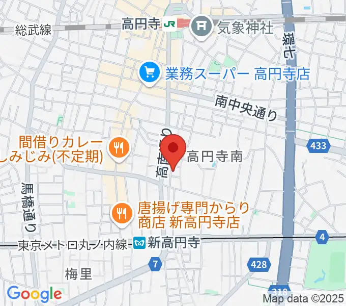 佐々木ヴァイオリン製作工房の地図