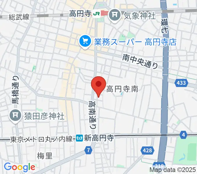 佐々木ヴァイオリン製作工房の地図