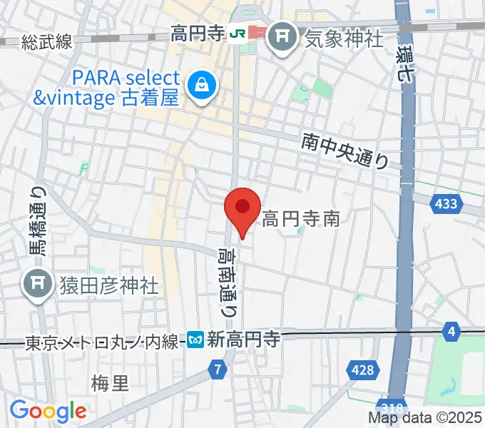 佐々木ヴァイオリン製作工房の地図