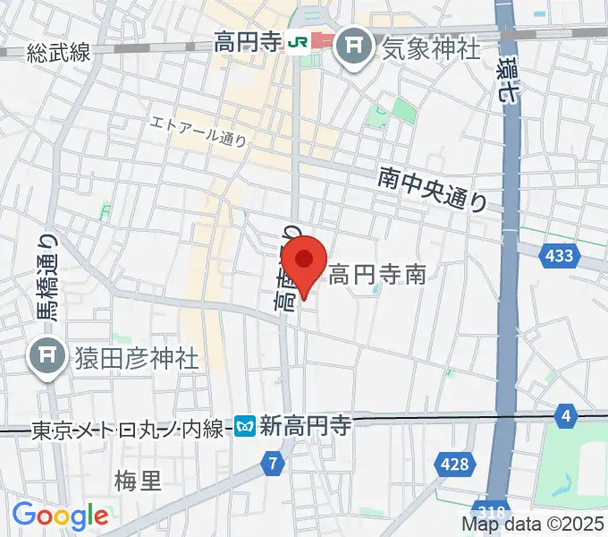 佐々木ヴァイオリン製作工房の地図