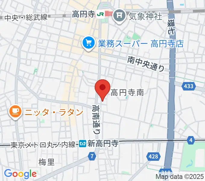 佐々木ヴァイオリン製作工房の地図