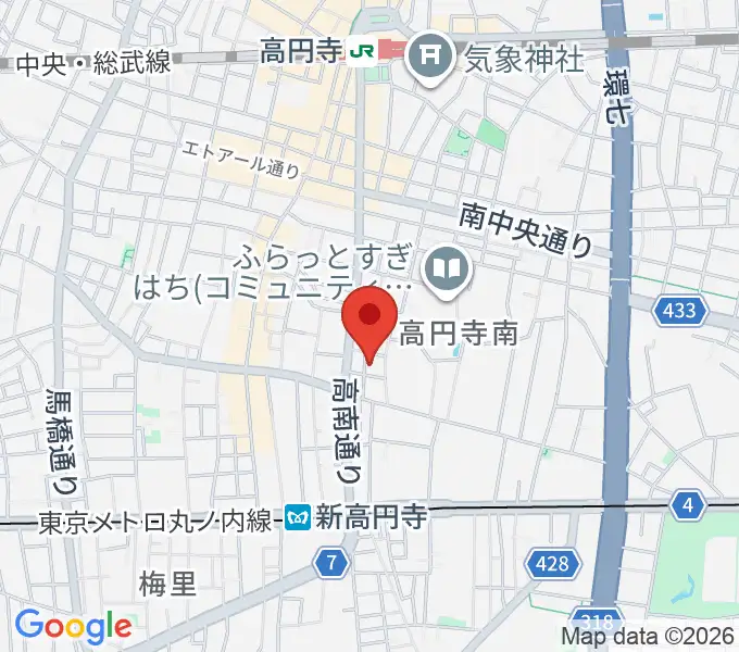 佐々木ヴァイオリン製作工房の地図