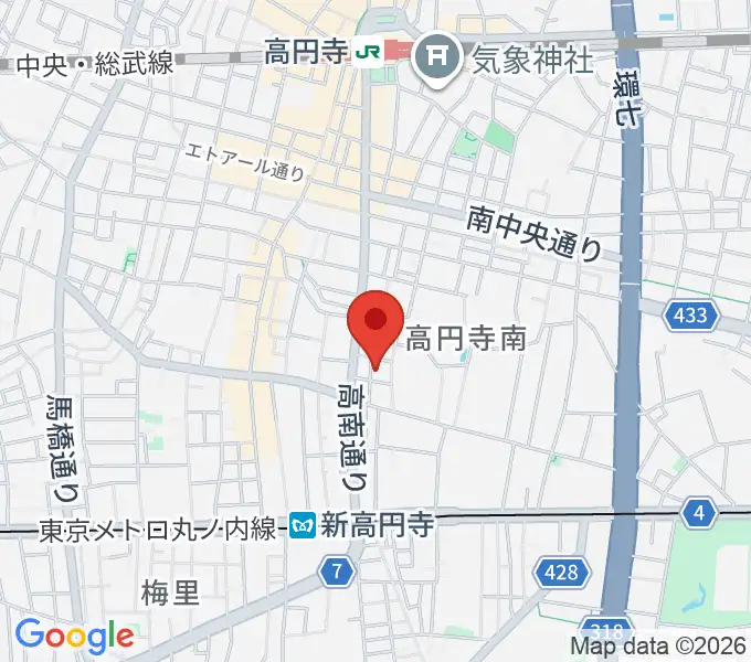 佐々木ヴァイオリン製作工房の地図
