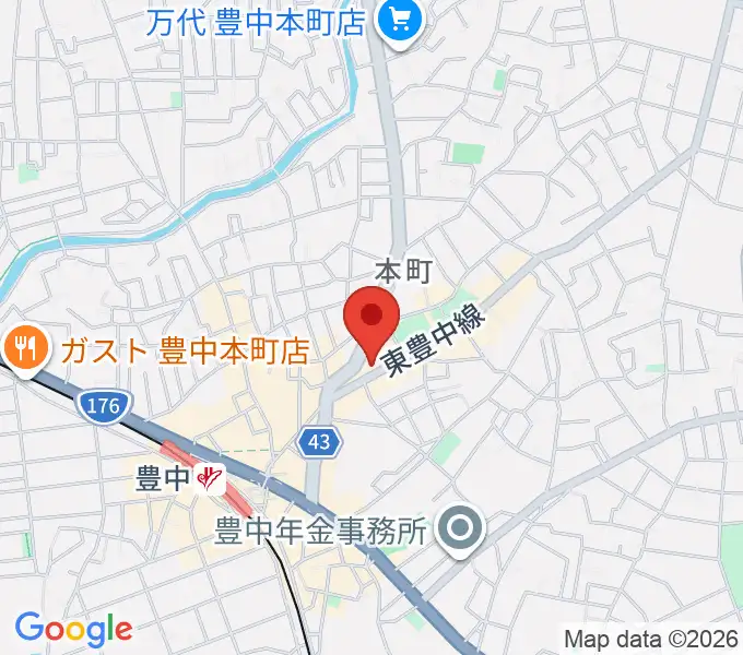 清家楽器の地図