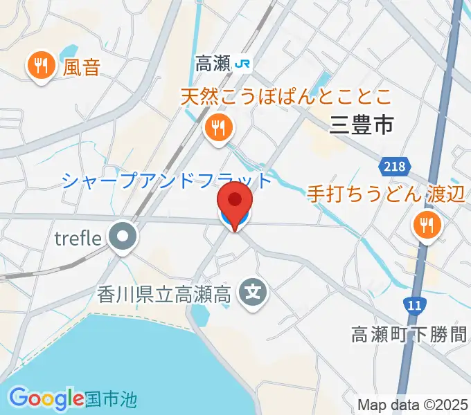シャープアンドフラットの地図