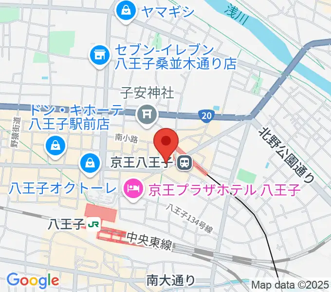 下倉楽器 八王子店の地図
