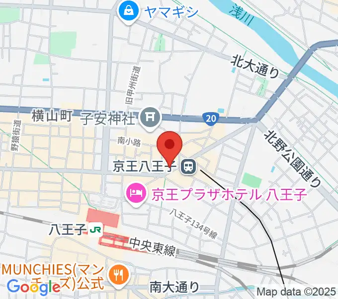 下倉楽器 八王子店の地図