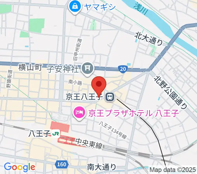 下倉楽器 八王子店の地図