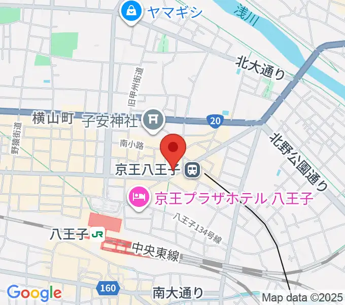 下倉楽器 八王子店の地図