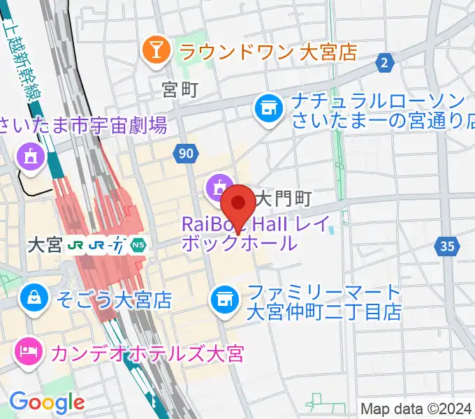 下倉楽器 大宮店の地図