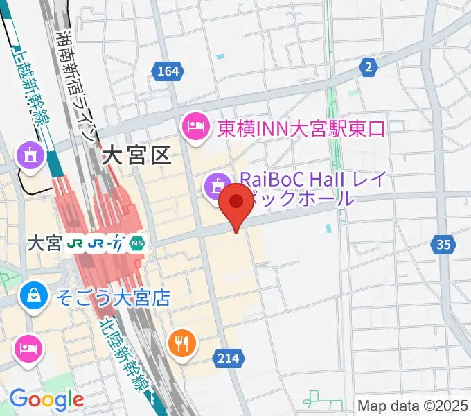 下倉楽器 大宮店の地図