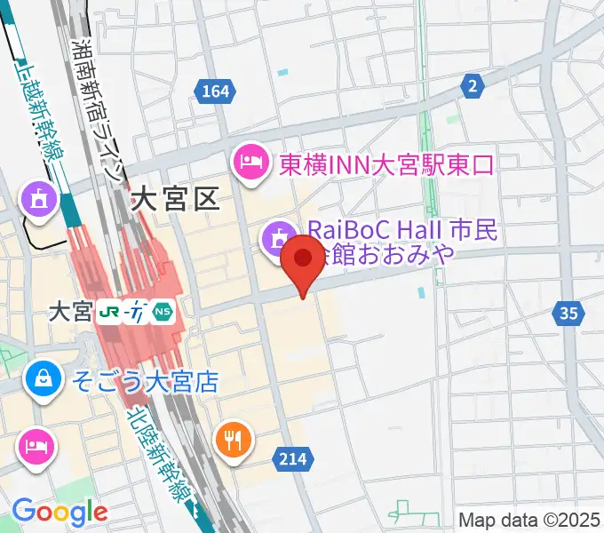 下倉楽器 大宮店の地図