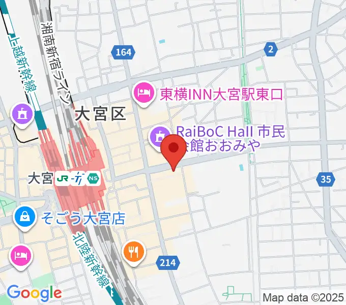 下倉楽器 大宮店の地図
