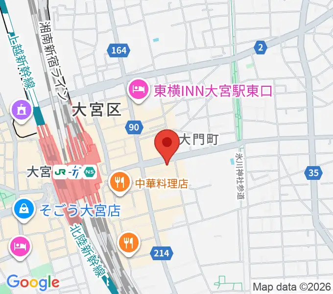 下倉楽器 大宮店の地図