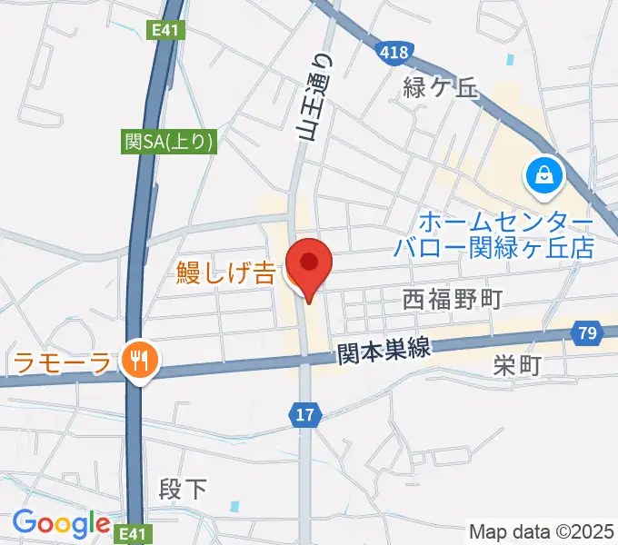 シノダ楽器の地図