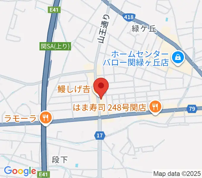 シノダ楽器の地図