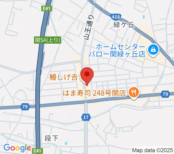 シノダ楽器の地図