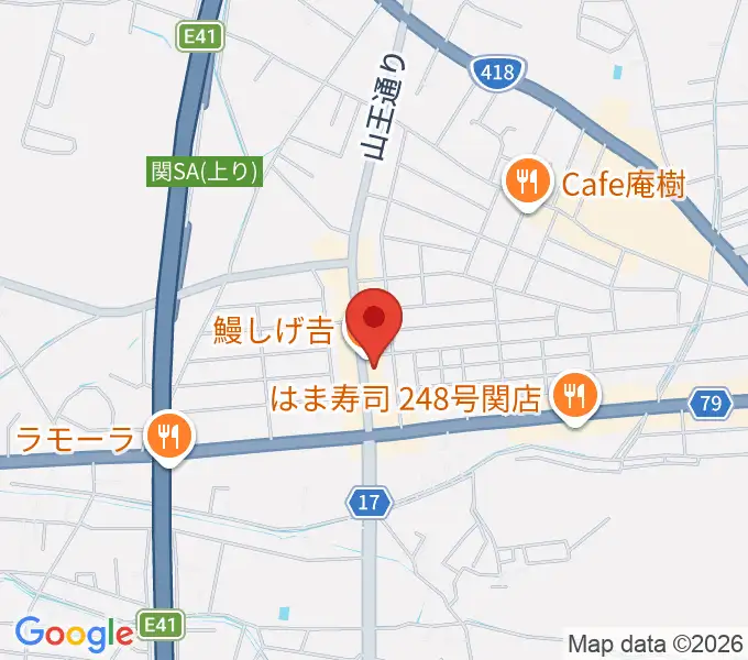 シノダ楽器の地図